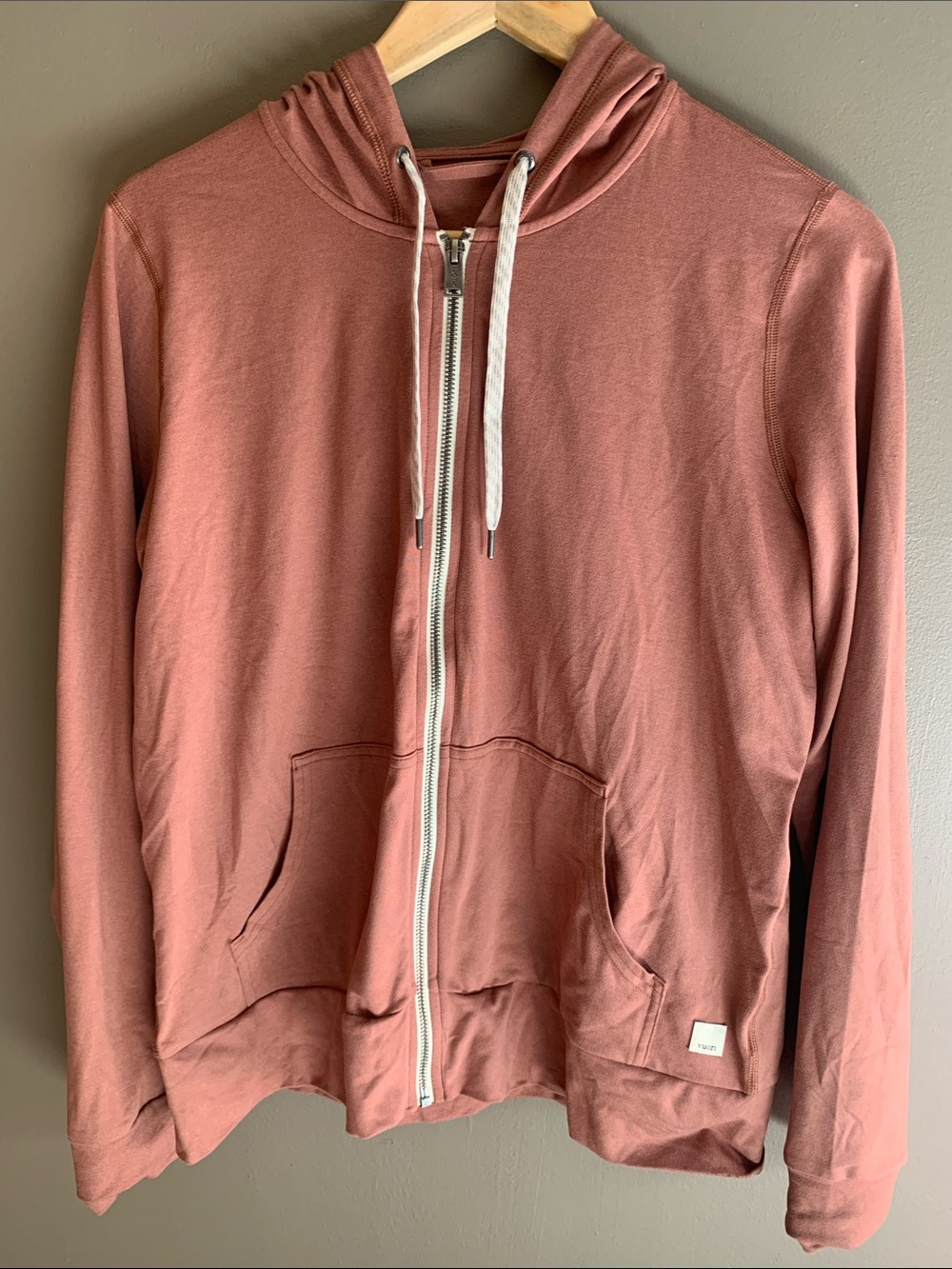 Vuori hooded zip-up. Size medium